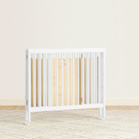 Mia Portable Folding Mini Baby Crib with Mattress and Space Saving Design