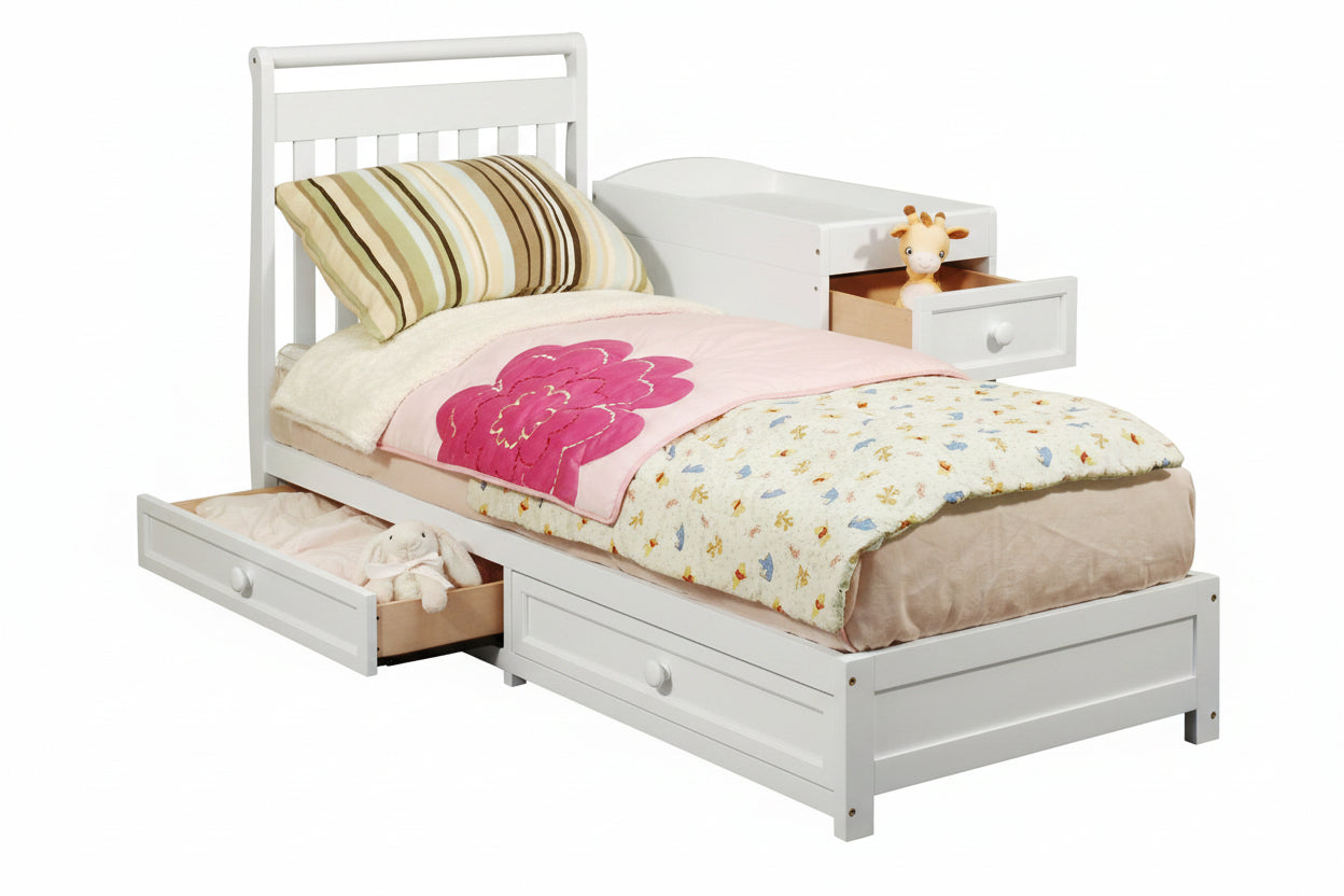 Daphne Nursery 3-in-1 Convertible Crib & Changer Combo with 5-Drawer Storage