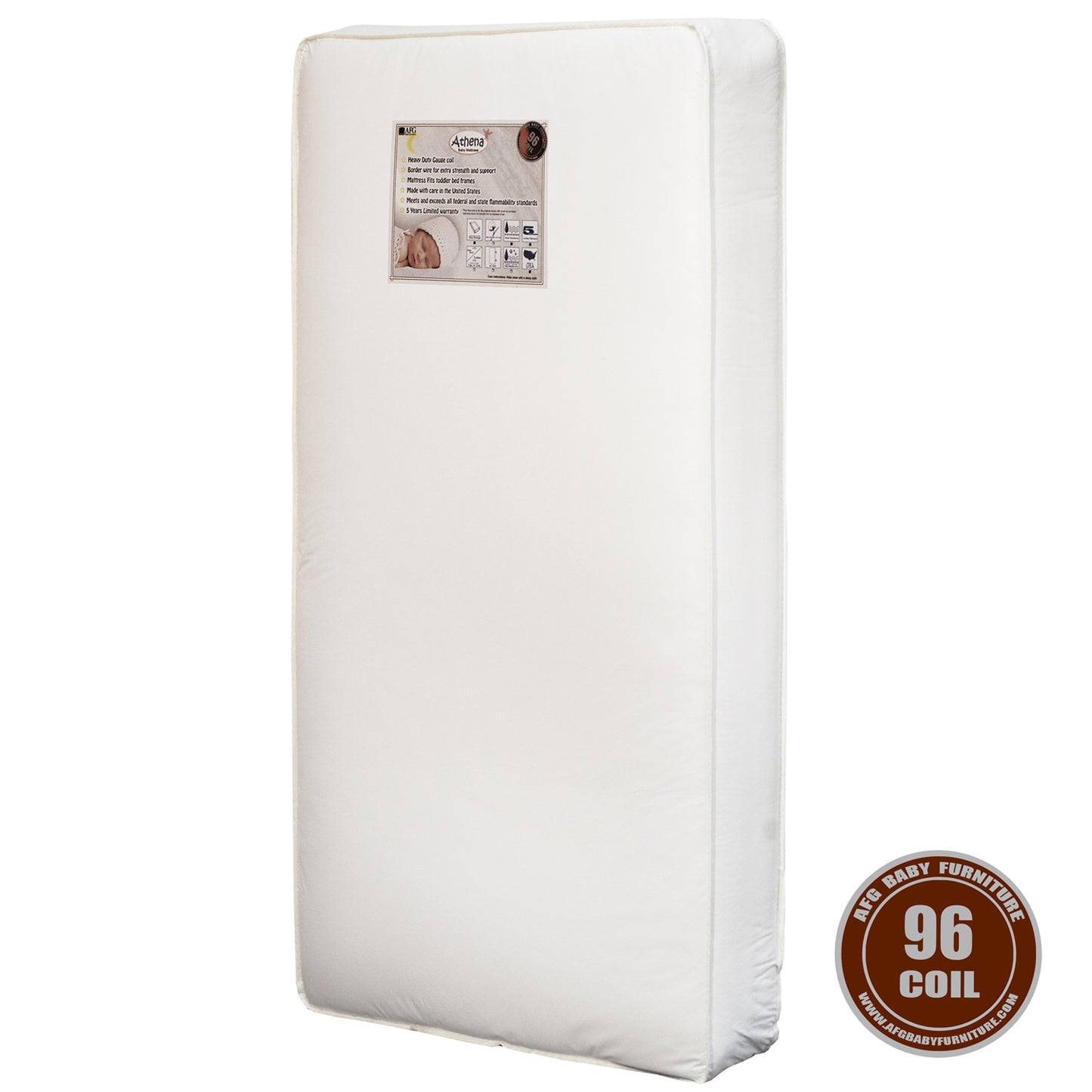 96 Coil Premium Crib Mattress with Waterproof Infant Cover