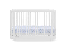 Nest 4 In 1 Convertible Baby Crib with Rounded Design and Adjustable Mattress Height