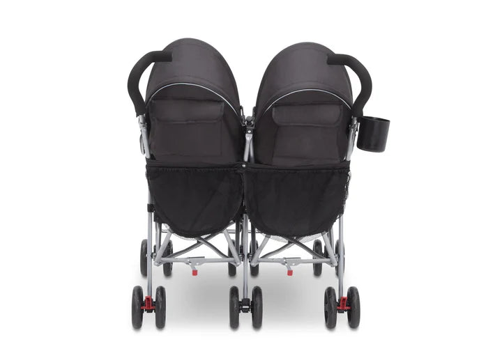 LX Lightweight Side-by-Side Double Baby Stroller with Recline and Canopy