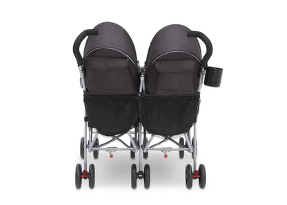 LX Lightweight Side-by-Side Double Baby Stroller with Recline and Canopy