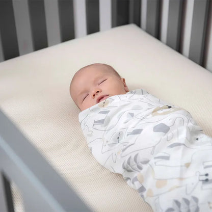 Organic Breathable Dual Firmness Baby Crib Mattress with Washable Waterproof Cover