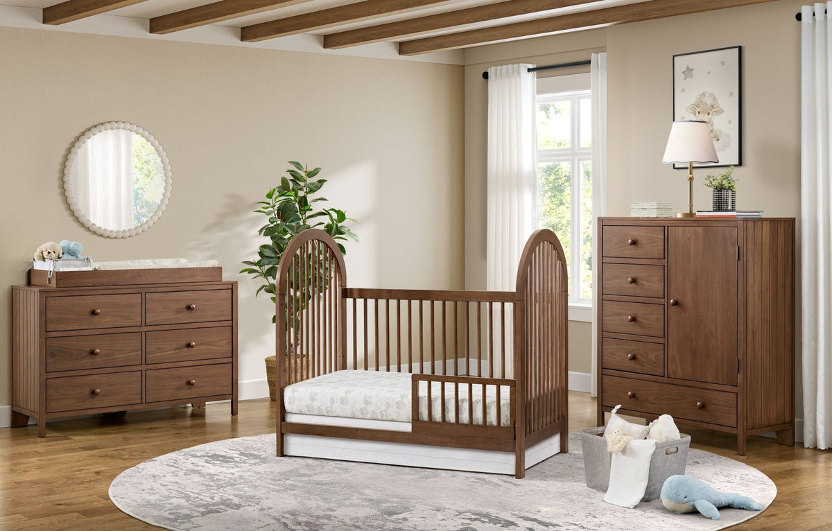 Soho Baby Everlee 3-in-1 Island Crib Toddler Bed Guard Rail
