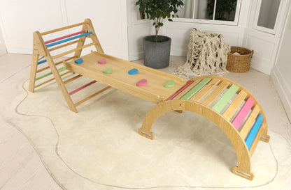 Hazel | Pikler Triangle, Slide & Rocker Set - Natural