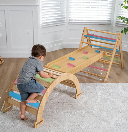 Hazel | Pikler Triangle, Slide & Rocker Set - Natural