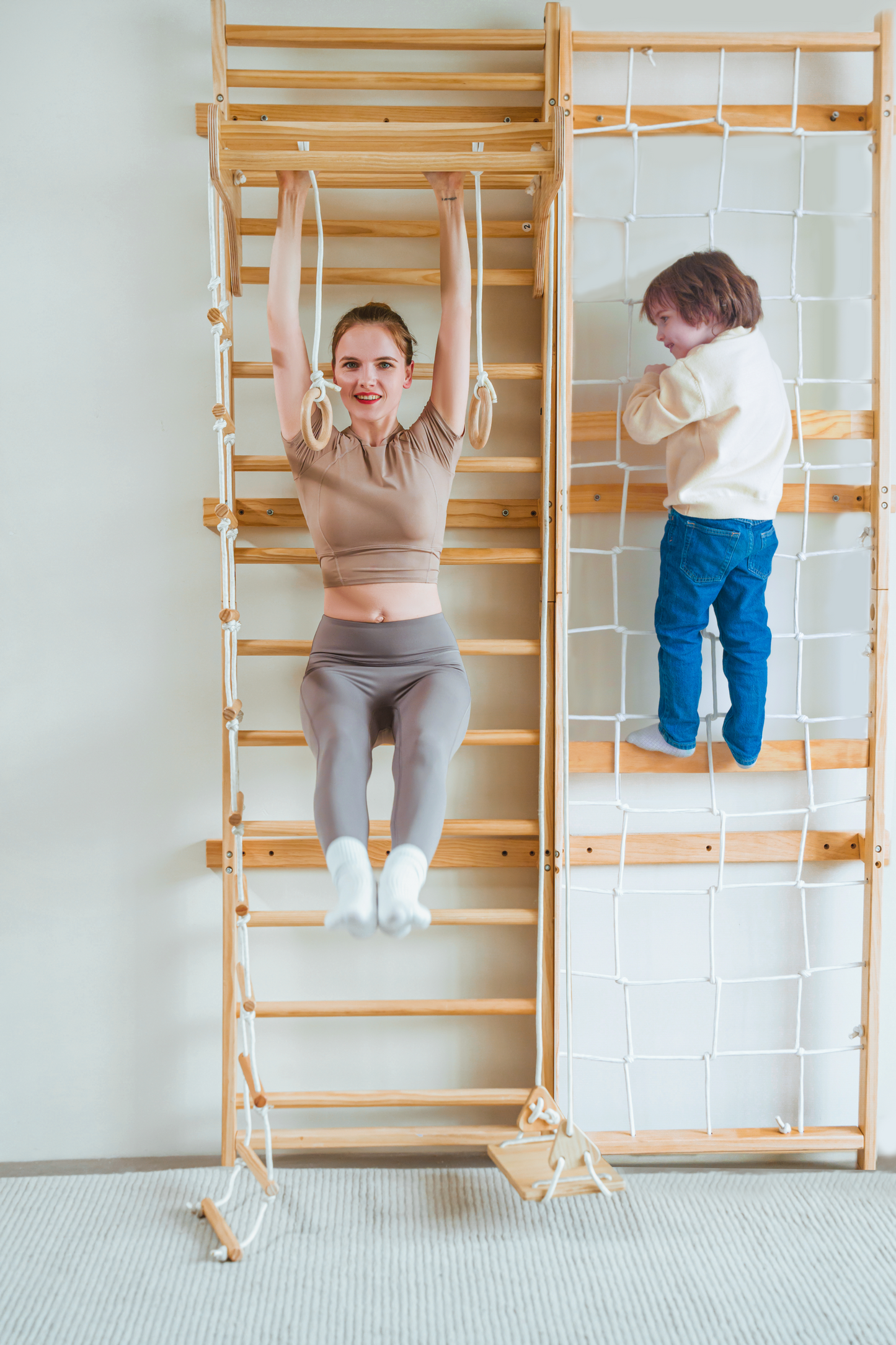 Neem | Swedish Ladder & Rope Wall - 95" Height