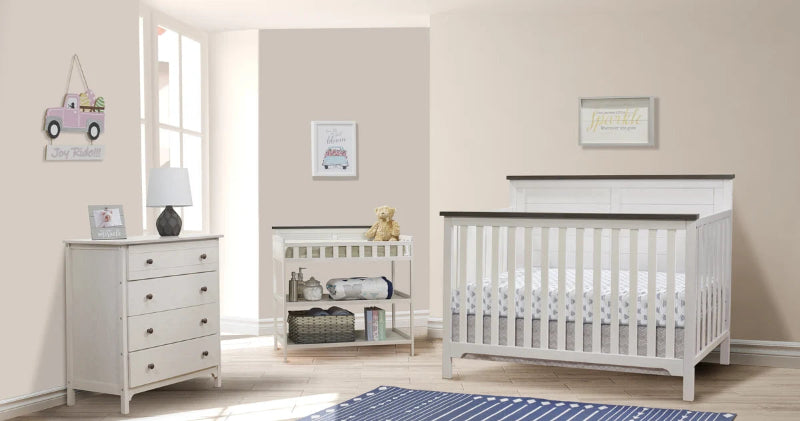 Sorelle Farmhouse Complete 3-Piece Convertible Nursery Set