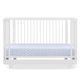 Nest 4 In 1 Convertible Baby Crib with Rounded Design and Adjustable Mattress Height