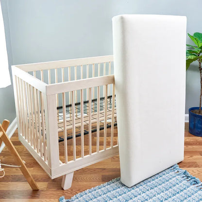 Organic Breathable Dual Firmness Baby Crib Mattress with Washable Waterproof Cover