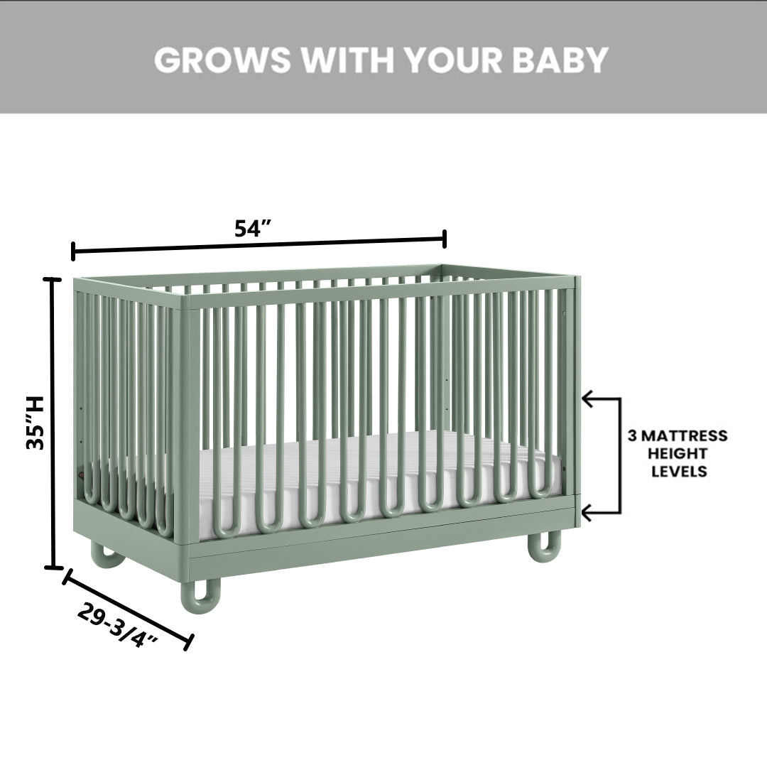 Soho Baby Meridian 3-in-1 Convertible Crib with Arched Slats