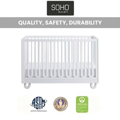 Soho Baby Meridian 3-in-1 Convertible Crib with Arched Slats