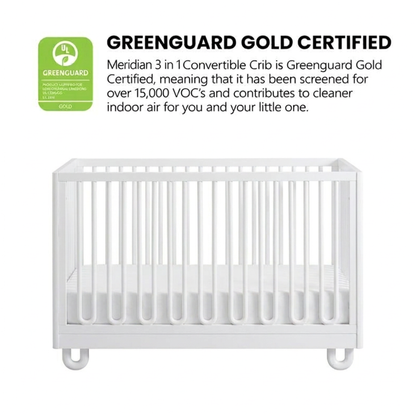 Soho Baby Meridian 3-in-1 Convertible Crib with Arched Slats