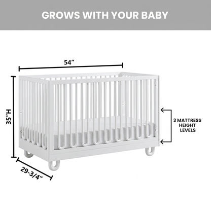 Soho Baby Meridian 3-in-1 Convertible Crib with Arched Slats
