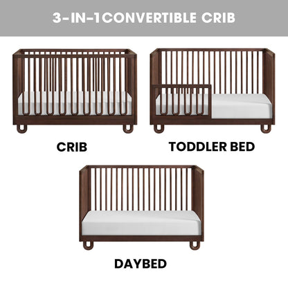 Soho Baby Meridian 3-in-1 Convertible Crib with Arched Slats