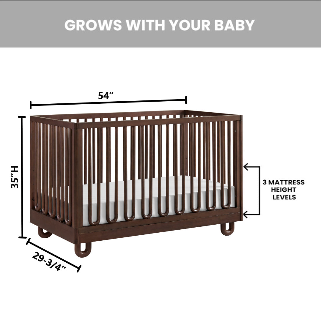 Soho Baby Meridian 3-in-1 Convertible Crib with Arched Slats