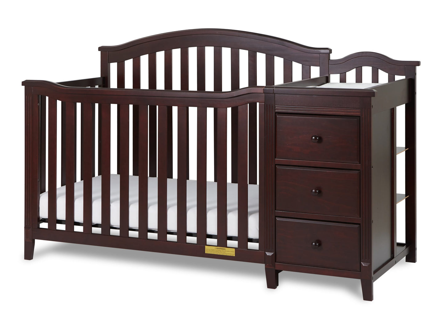 Kali II Nursery 4-in-1 Convertible Crib with Built-In Changer & Storage Drawer