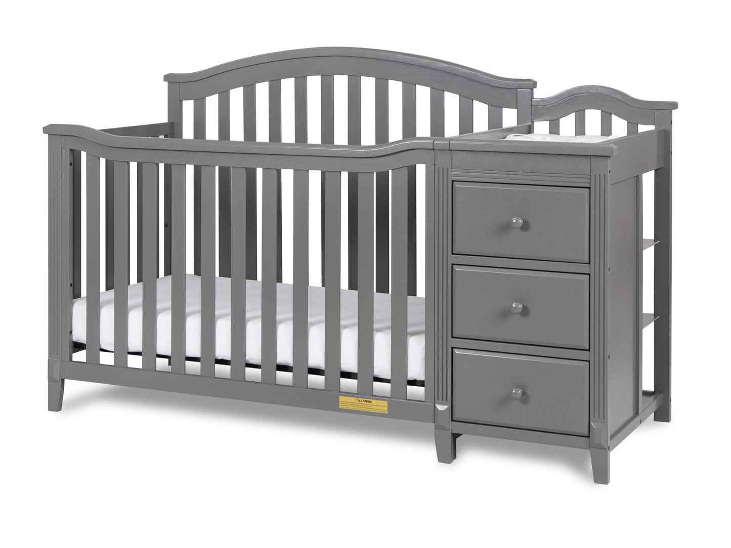Kali II Nursery 4-in-1 Convertible Crib with Built-In Changer & Storage Drawer