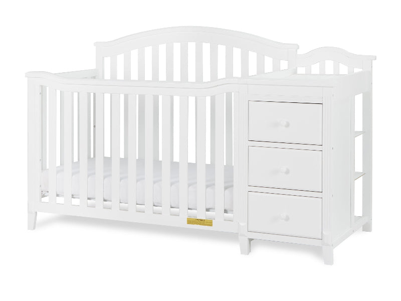 Kali II Nursery 4-in-1 Convertible Crib with Built-In Changer & Storage Drawer