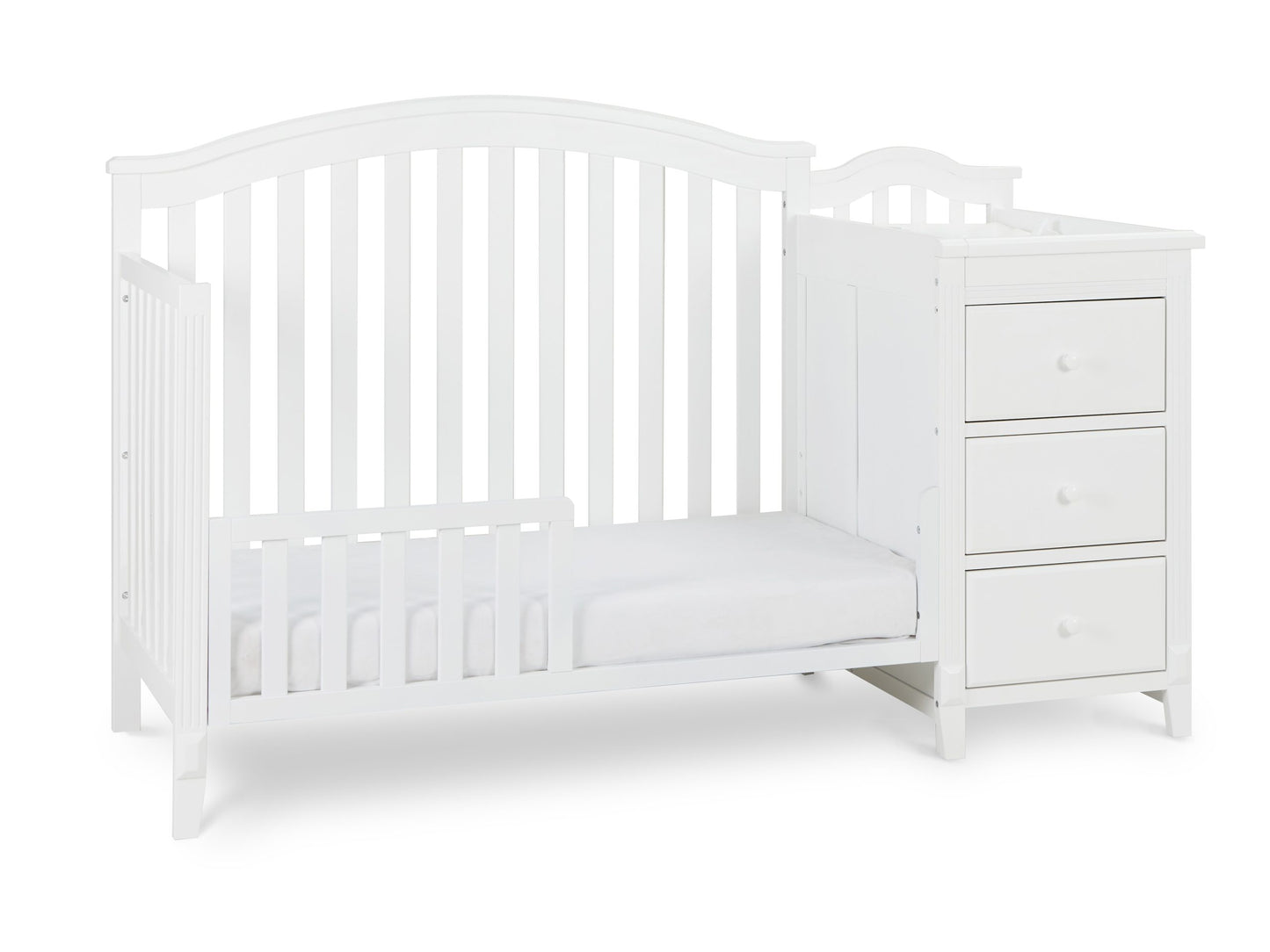 Kali II Nursery 4-in-1 Convertible Crib with Built-In Changer & Storage Drawer
