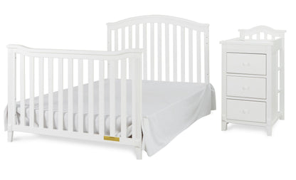 Kali II Nursery 4-in-1 Convertible Crib with Built-In Changer & Storage Drawer