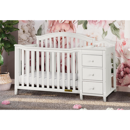 Kali II Nursery 4-in-1 Convertible Crib with Built-In Changer & Storage Drawer