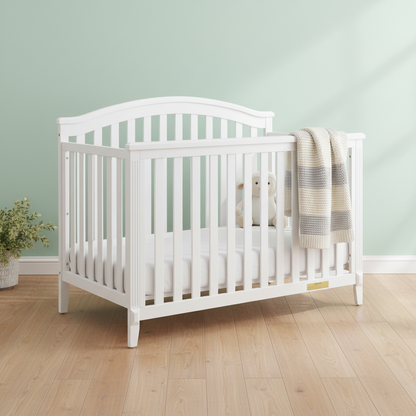 Kali Nursery 4-in-1 Convertible Crib with Toddler Conversion Design