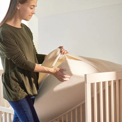 Organic Breathable Dual Firmness Baby Crib Mattress with Washable Waterproof Cover