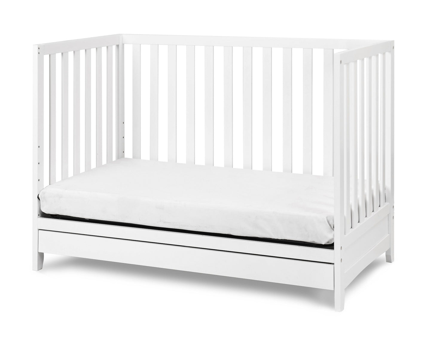 Mila 3-in-1 Convertible Crib with Under-Crib Drawer for Storage