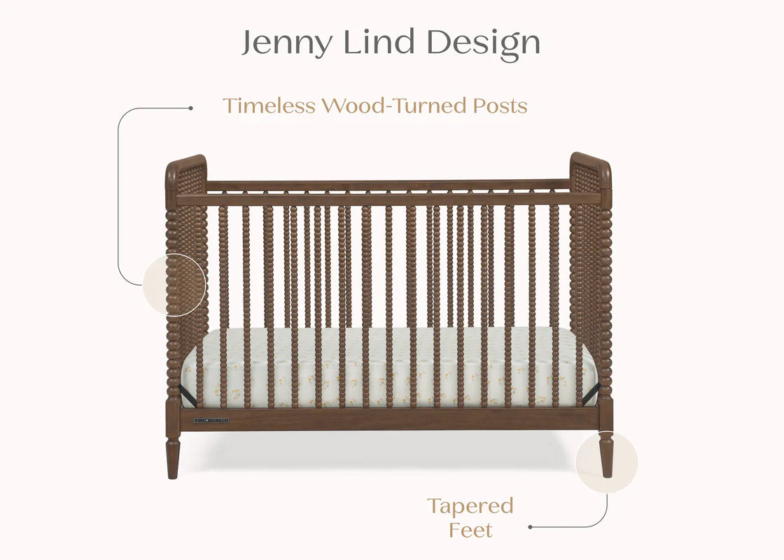 Saint 4-in-1 Convertible Crib - Timeless Jenny Lind Style, Converts to Toddler Bed