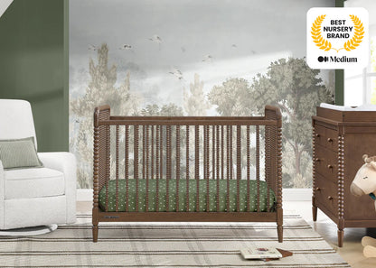Saint 4-in-1 Convertible Crib - Timeless Jenny Lind Style, Converts to Toddler Bed