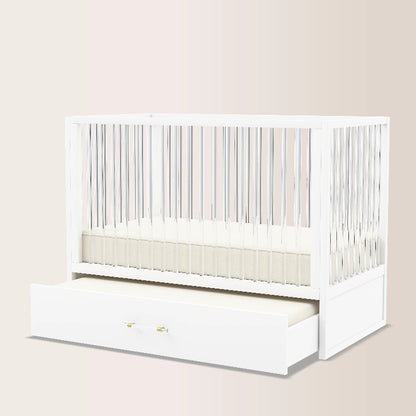 HushCrib 4-in-1 Classic Convertible Baby Crib with Storage Trundle
