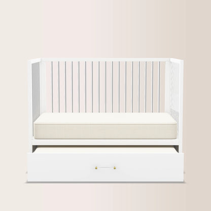 HushCrib 4-in-1 Classic Convertible Baby Crib with Storage Trundle