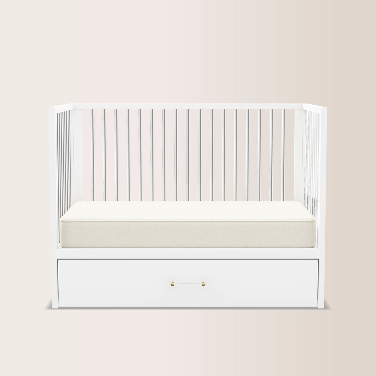 HushCrib 4-in-1 Classic Convertible Baby Crib with Storage Trundle