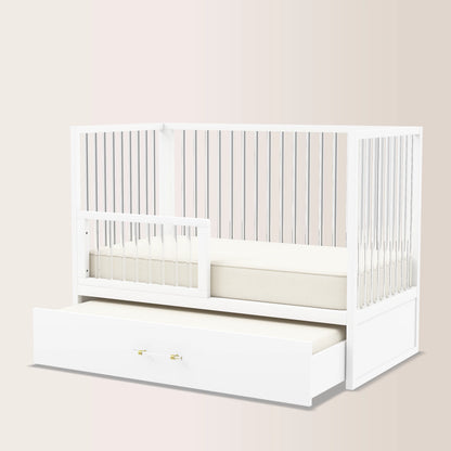 HushCrib 4-in-1 Classic Convertible Baby Crib with Storage Trundle