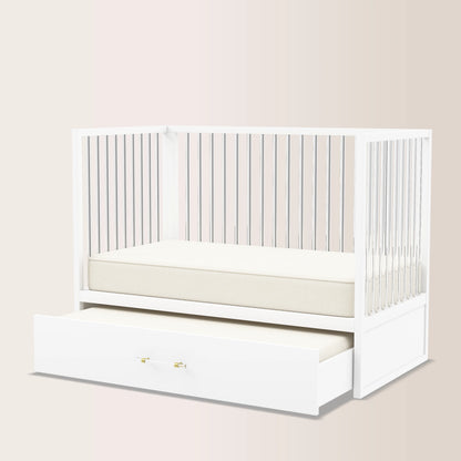 HushCrib 4-in-1 Classic Convertible Baby Crib with Storage Trundle