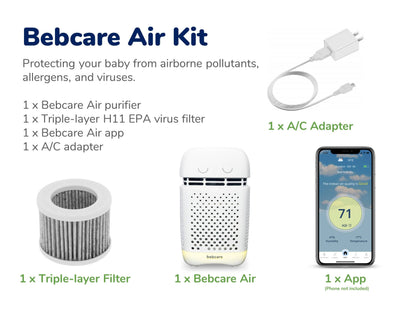 Bebcare Motion Baby Monitor and Portable Air Purifier Nursery Bundle