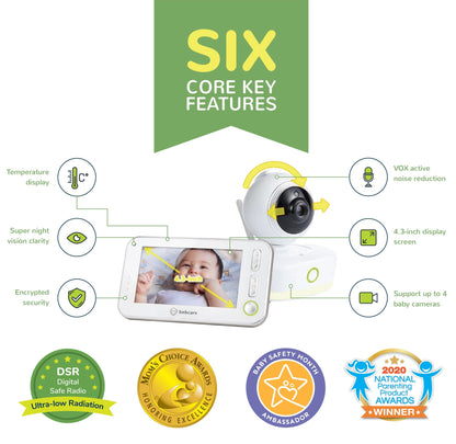 Bebcare Motion Twin Camera Baby Monitor with Free Portable Night Light