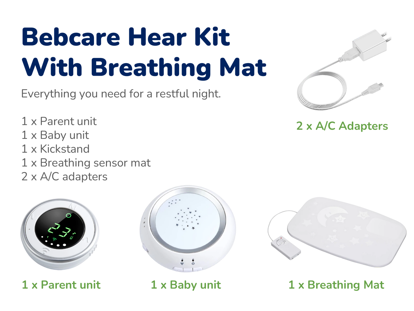 Bebcare Ultra Low EMF Hear Audio Baby Monitor for Home Safety
