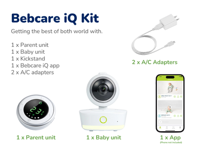 Bebcare iQ Smart WiFi Baby Monitor with Ultra Low Radiation HD Video