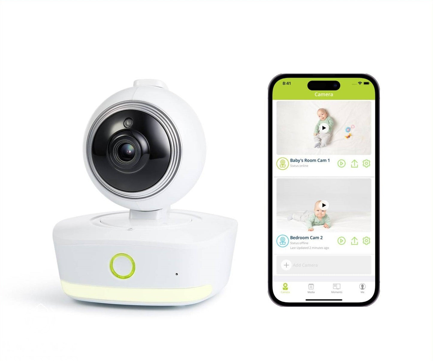 Bebcare Motion Baby Monitor and Bebcare IQ Camera Gift Set for Ultimate Baby Monitoring HD Night Vision Two-Way Audio