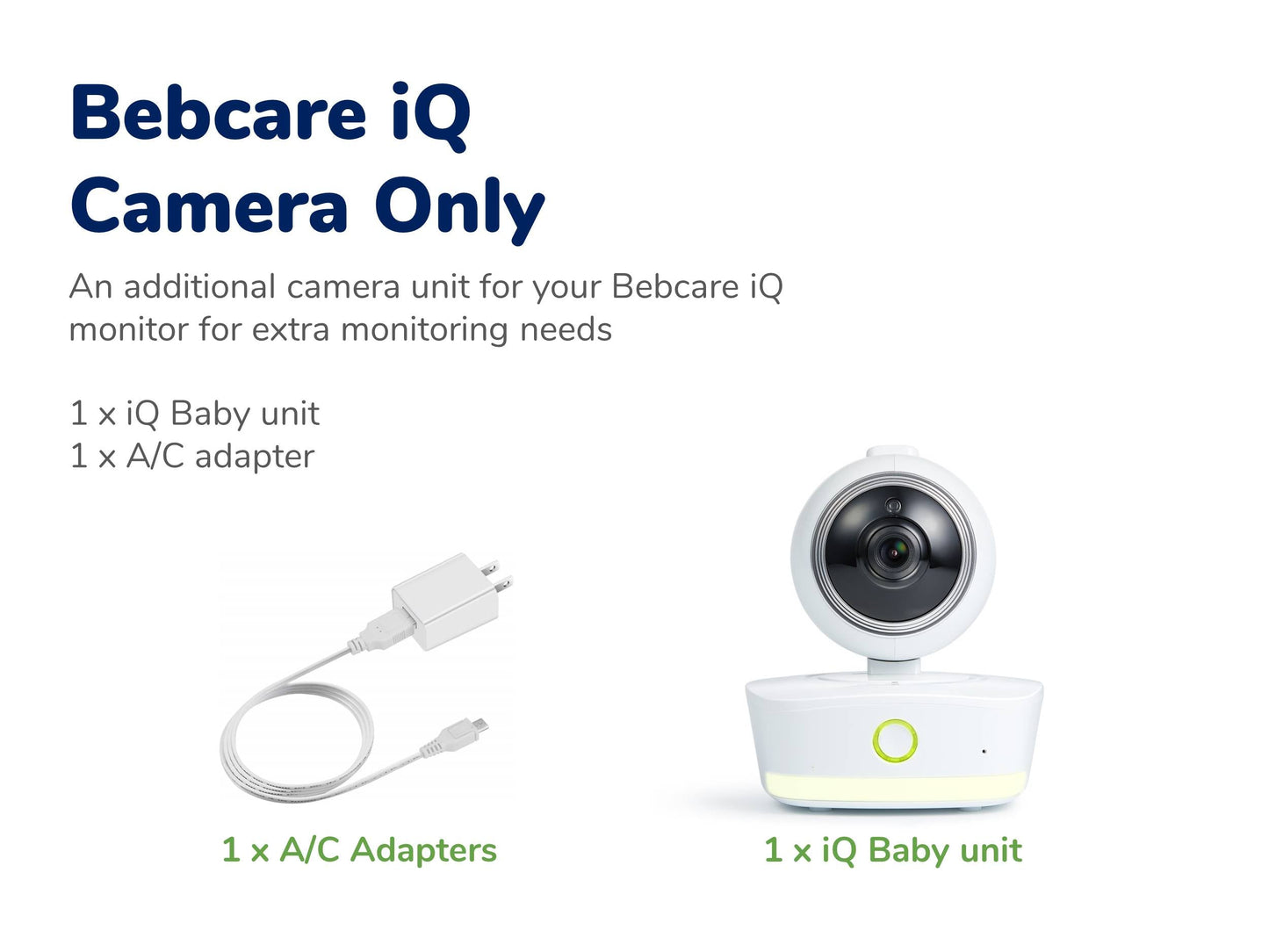Bebcare Motion Baby Monitor and Bebcare IQ Camera Gift Set for Ultimate Baby Monitoring HD Night Vision Two-Way Audio