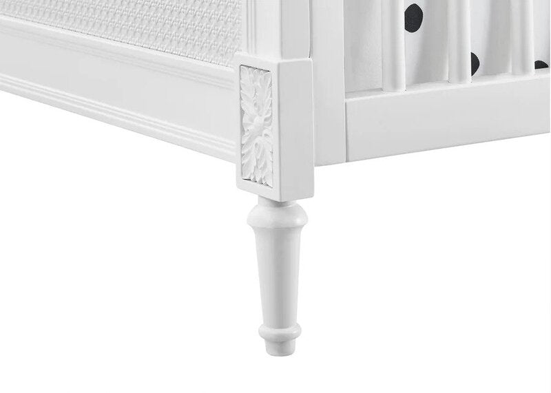 Madeline 4-in-1 Convertible Crib with Guardrail Classic Nursery Design