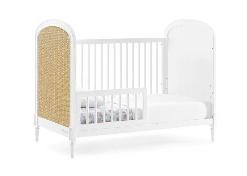 Madeline 4-in-1 Convertible Crib with Guardrail Classic Nursery Design