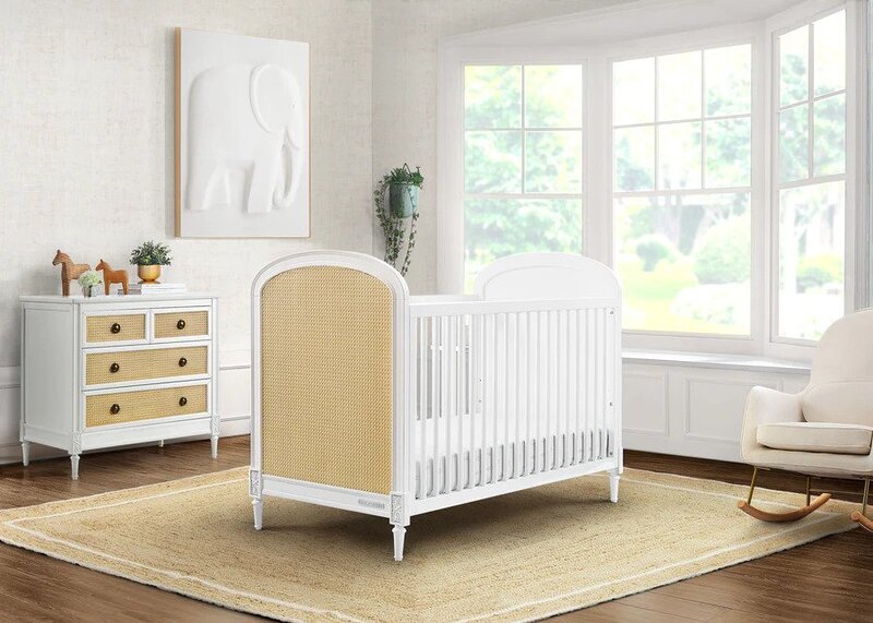 Madeline 4-in-1 Convertible Crib with Guardrail Classic Nursery Design
