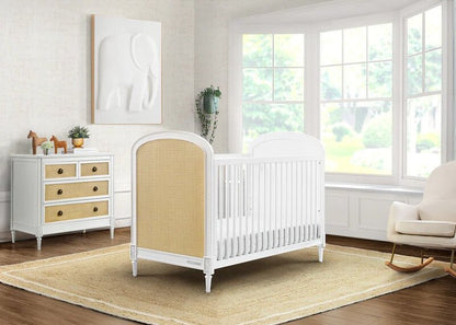 Madeline 4-in-1 Convertible Crib with Guardrail Classic Nursery Design