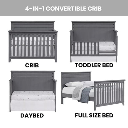 Soho Baby Ellison 4-in-1 Convertible Crib with GREENGUARD Gold Certification