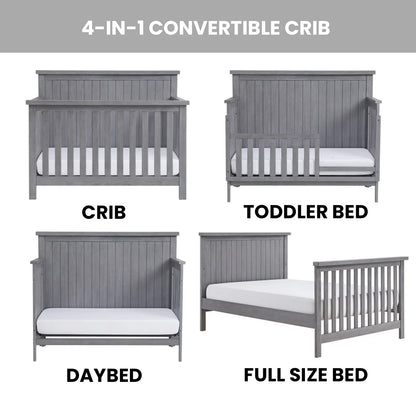Soho Baby Everlee 4-in-1 Convertible Crib with GREENGUARD Gold Certification
