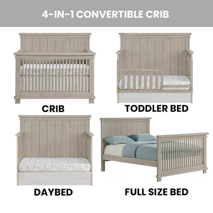 Soho Baby Hampton 4-in-1 Convertible Crib – Classic Nursery Design