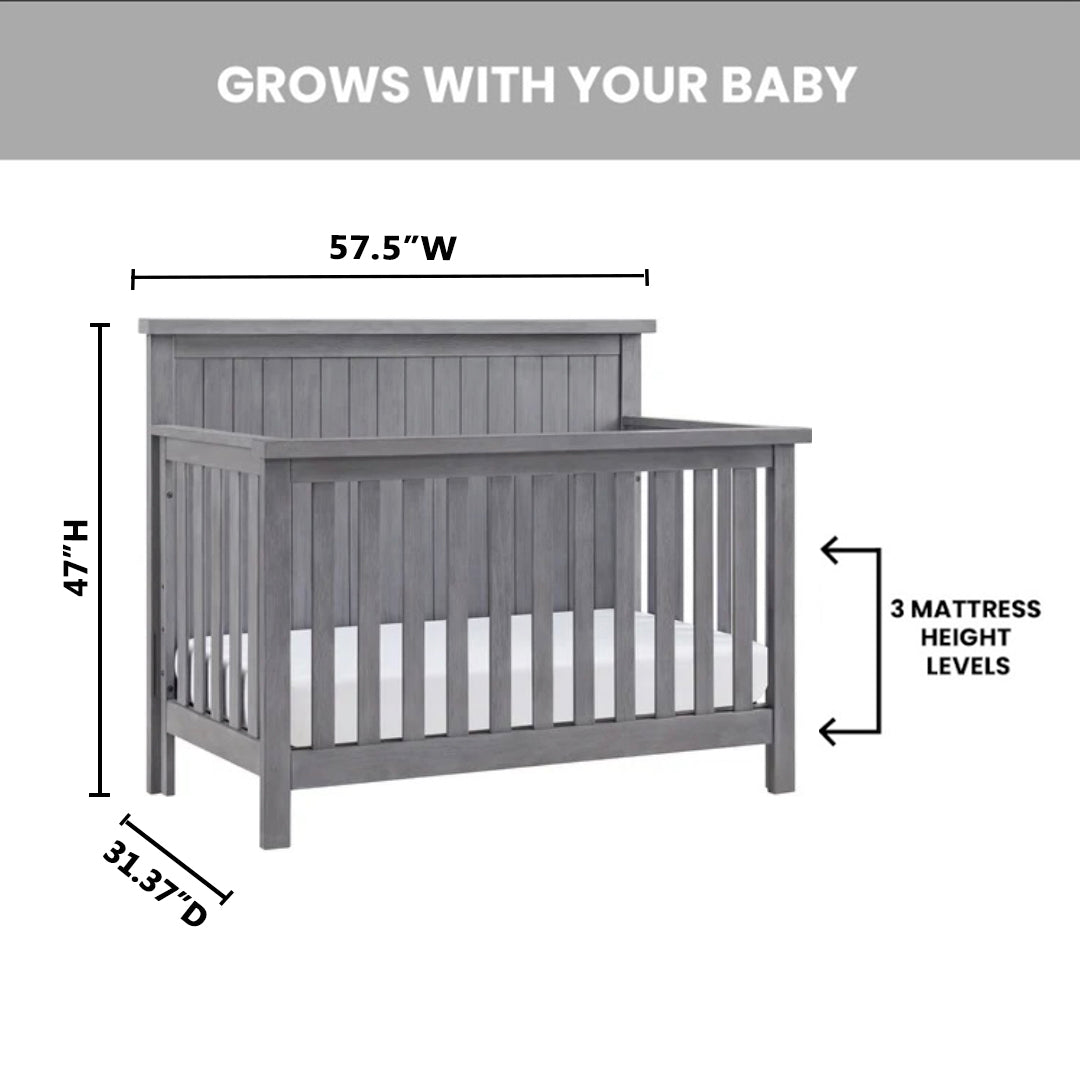 Soho Baby Everlee 4-in-1 Convertible Crib with GREENGUARD Gold Certification